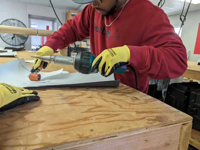 Hands-on roofing training with a heat welder